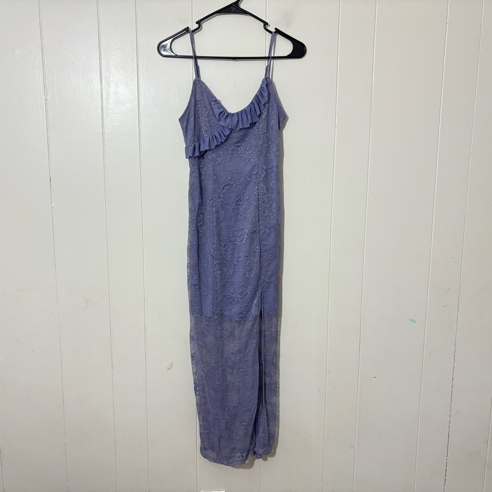 Forever 21 Women’s  Lace Maxi Dress Coquette Fairycore Castle Purple Size S